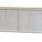 79" White Distressed Solid Wood Paneled Four Drawer Sideboard with Four Doors