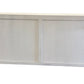 79" White Distressed Solid Wood Paneled Four Drawer Sideboard with Four Doors
