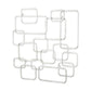 27" X 26" Silver Geometric Metal Abstract Hanging Dimensional Sculpture