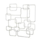 27" X 26" Silver Geometric Metal Abstract Hanging Dimensional Sculpture