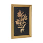 21" X 14" Gold And Black Flower Bouquet Wood Framed Art