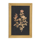 21" X 14" Gold And Black Flower Bouquet Wood Framed Art