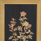 21" X 14" Gold And Black Flower Bouquet Wood Framed Art