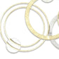 18" X 44" Gold And Silver Geometric Metal Round Discs Hanging Dimensional Sculpture
