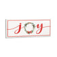 7" X 19" White and Red Christmas Joy Metal Wall Decor