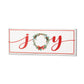 7" X 19" White and Red Christmas Joy Metal Wall Decor