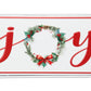 7" X 19" White and Red Christmas Joy Metal Wall Decor