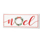 7" X 19" White and Red Christmas Noel Metal Wall Decor