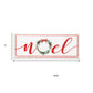 7" X 19" White and Red Christmas Noel Metal Wall Decor