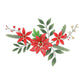 15" X 22" Red Christmas Poinsettia Metal Hanging Dimensional Sculpture