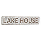 7" X 36" Gray Lake House Galvanized Metal Wall Decor