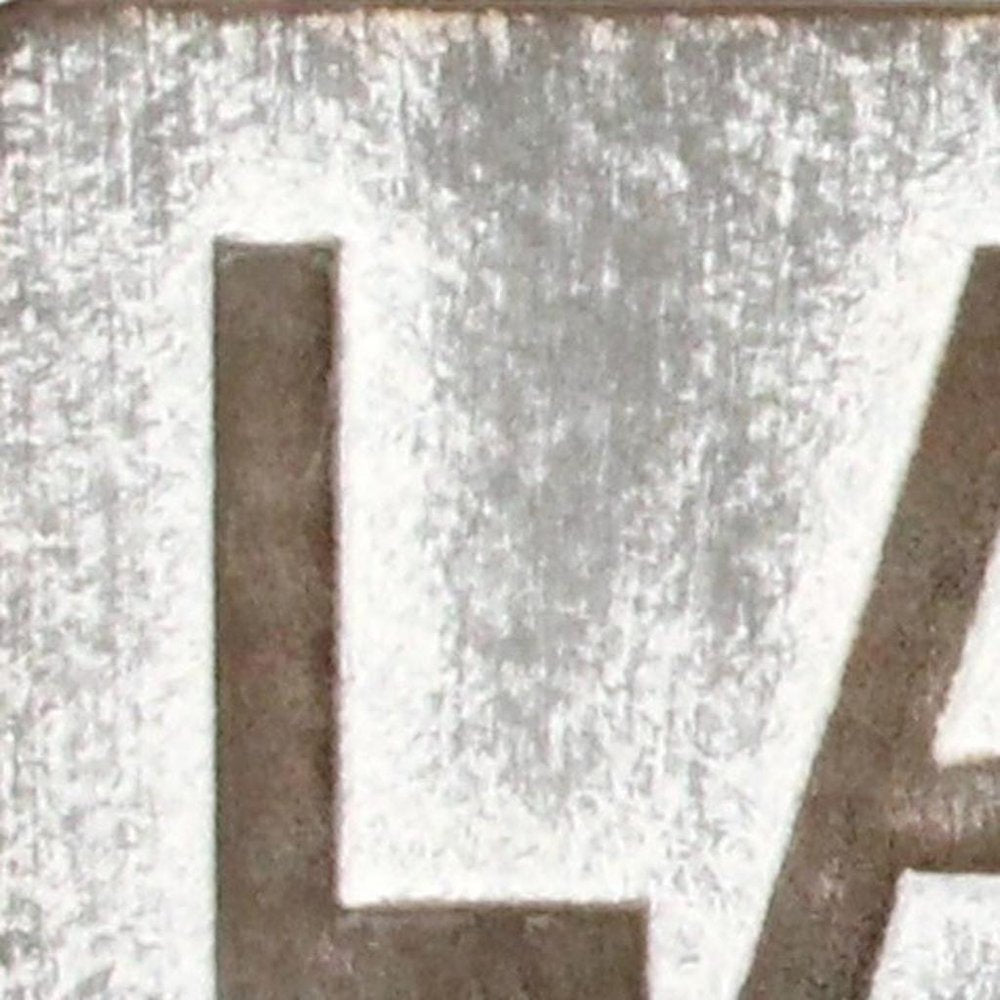 7" X 36" Gray Lake House Galvanized Metal Wall Decor