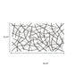 24" X 44" Black Abstract Lines Metal Hanging Dimensional Sculpture