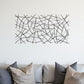 24" X 44" Black Abstract Lines Metal Hanging Dimensional Sculpture