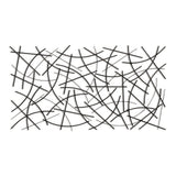 24" X 44" Black Abstract Lines Metal Hanging Dimensional Sculpture