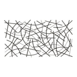 24" X 44" Black Abstract Lines Metal Hanging Dimensional Sculpture