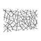 24" X 44" Black Abstract Lines Metal Hanging Dimensional Sculpture