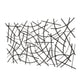 24" X 44" Black Abstract Lines Metal Hanging Dimensional Sculpture