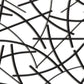 24" X 44" Black Abstract Lines Metal Hanging Dimensional Sculpture