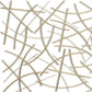 24" X 44" Gold Abstract Lines Metal Hanging Dimensional Sculpture