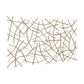24" X 44" Gold Abstract Lines Metal Hanging Dimensional Sculpture