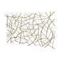 24" X 44" Gold Abstract Lines Metal Hanging Dimensional Sculpture
