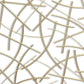 24" X 44" Gold Abstract Lines Metal Hanging Dimensional Sculpture
