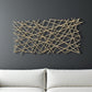 25" X 49" Gold Abstract Lines Metal Hanging Dimensional Sculpture