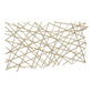 25" X 49" Gold Abstract Lines Metal Hanging Dimensional Sculpture