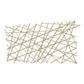 25" X 49" Gold Abstract Lines Metal Hanging Dimensional Sculpture