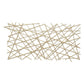 25" X 49" Gold Abstract Lines Metal Hanging Dimensional Sculpture