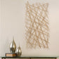 25" X 49" Gold Abstract Lines Metal Hanging Dimensional Sculpture