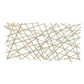 25" X 49" Gold Abstract Lines Metal Hanging Dimensional Sculpture