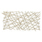 25" X 49" Gold Abstract Lines Metal Hanging Dimensional Sculpture