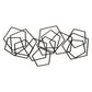 24" X 48" Black Geometric Metal Abstract Hanging Dimensional Sculpture