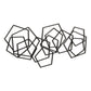 24" X 48" Black Geometric Metal Abstract Hanging Dimensional Sculpture