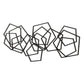 24" X 48" Black Geometric Metal Abstract Hanging Dimensional Sculpture