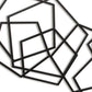 24" X 48" Black Geometric Metal Abstract Hanging Dimensional Sculpture