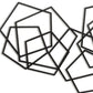 24" X 48" Black Geometric Metal Abstract Hanging Dimensional Sculpture