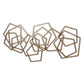 24" X 48" Bronze Geometric Metal Abstract Hanging Dimensional Sculpture