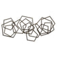 24" X 48" Bronze Geometric Metal Abstract Hanging Dimensional Sculpture
