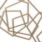 24" X 48" Bronze Geometric Metal Abstract Hanging Dimensional Sculpture