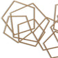 24" X 48" Bronze Geometric Metal Abstract Hanging Dimensional Sculpture