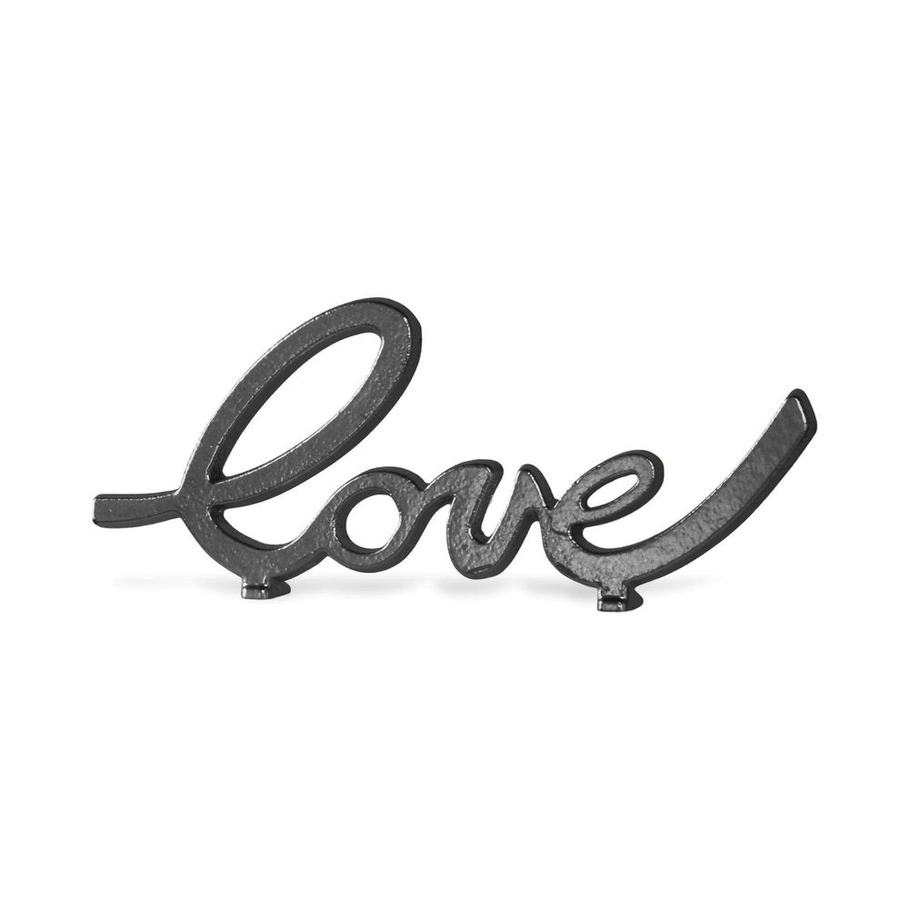 10" Black Cast Iron Love Tabletop Sign