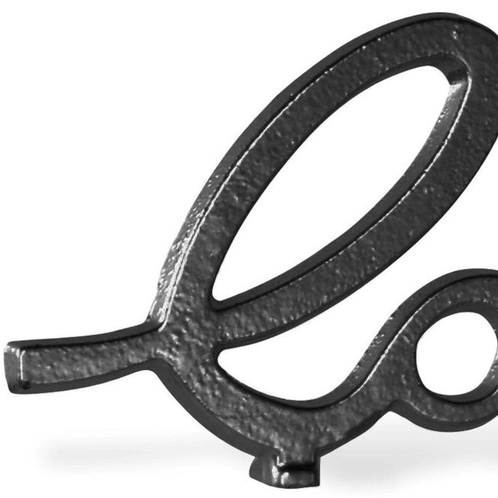 10" Black Cast Iron Love Tabletop Sign