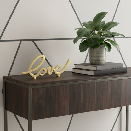 10" Gold Cast Iron Love Tabletop Sign