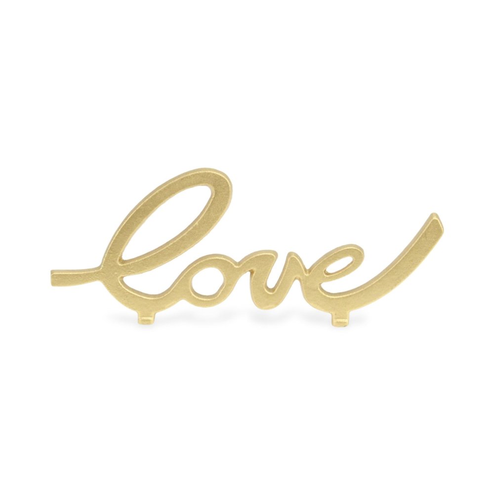 10" Gold Cast Iron Love Tabletop Sign