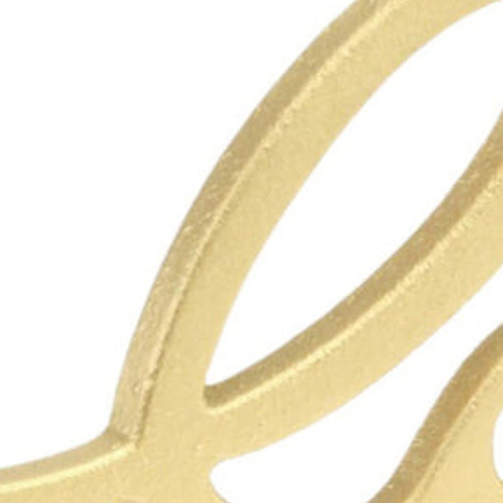 10" Gold Cast Iron Love Tabletop Sign