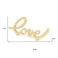 10" Gold Cast Iron Love Tabletop Sign