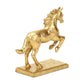 7" Gold Cast Iron Horse Tabletop Sculpture